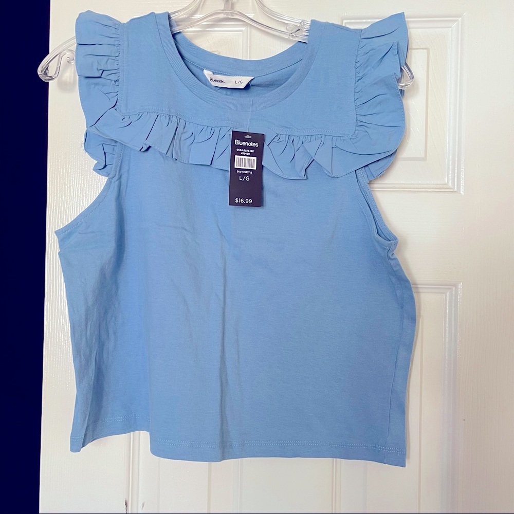 COPY - Bluenotes Crop Top in light blue